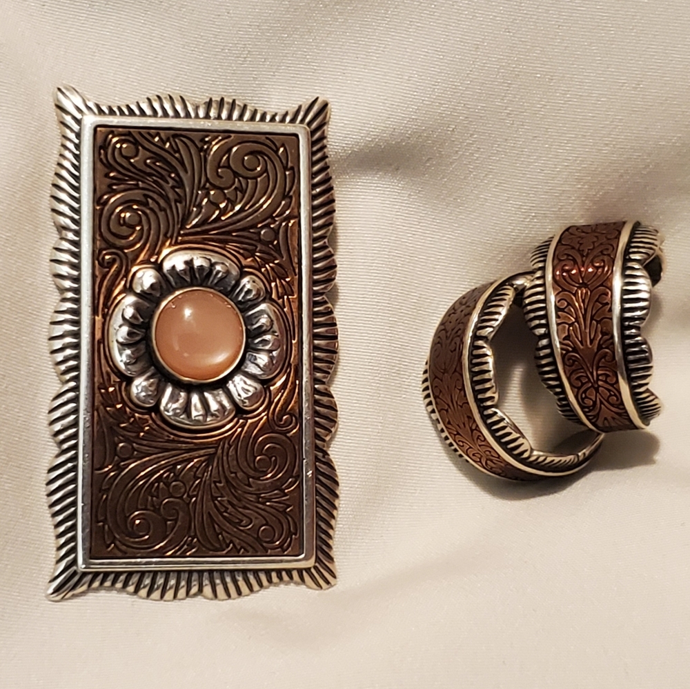 Carolyn Pollack Southwest Copper Moonstone Set
